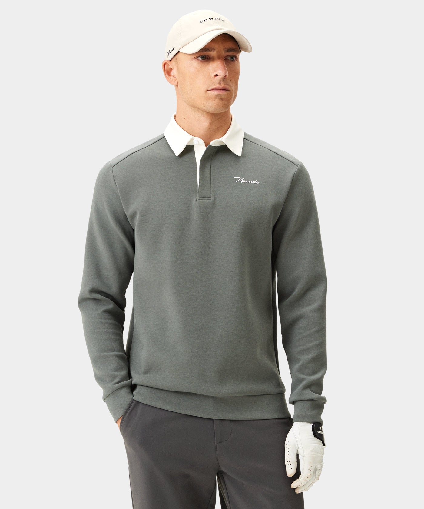 Blades Teal Gray Polo Sweatshirt