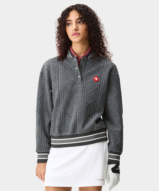 Grey TR Bomber Pullover