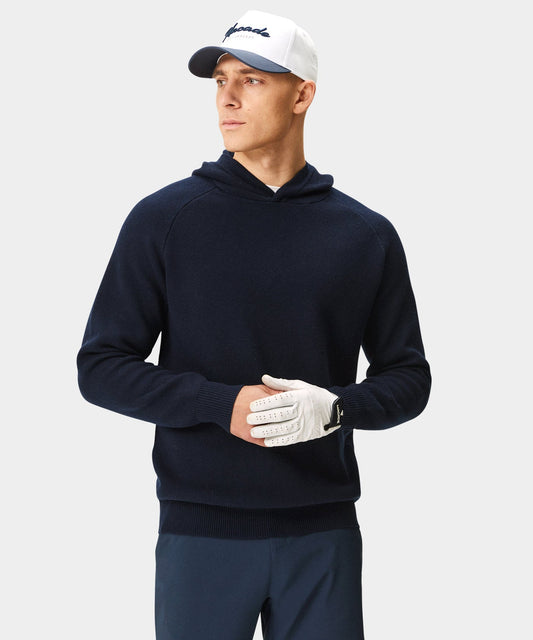 Navy Tech Knit Hoodie Macade Golf