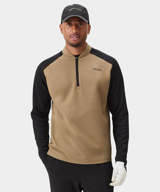 Tan Hybrid Shield TX Quarter Zip
