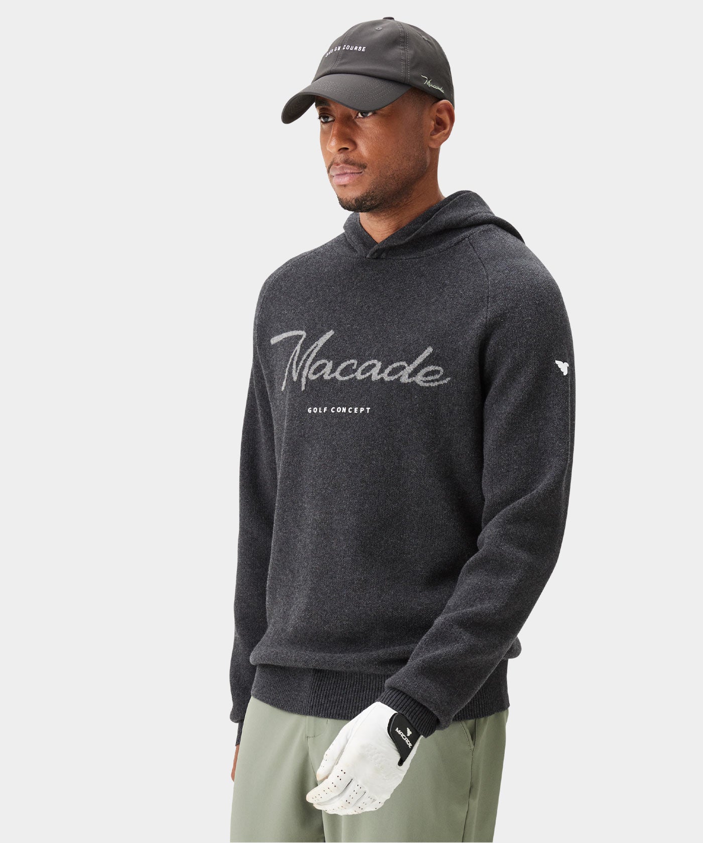Gray Signature Knit Hoodie