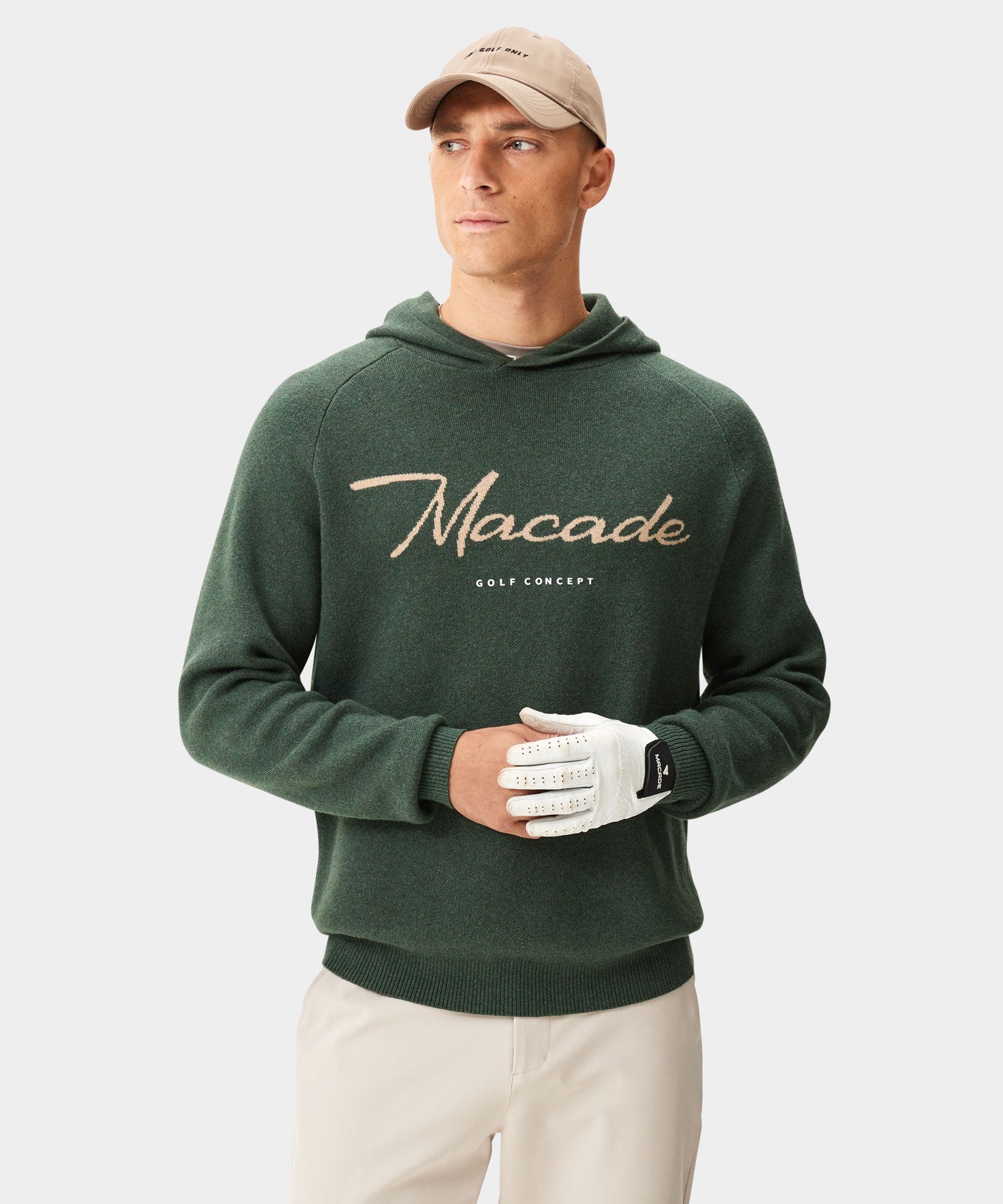 Green Signature Knit Hoodie