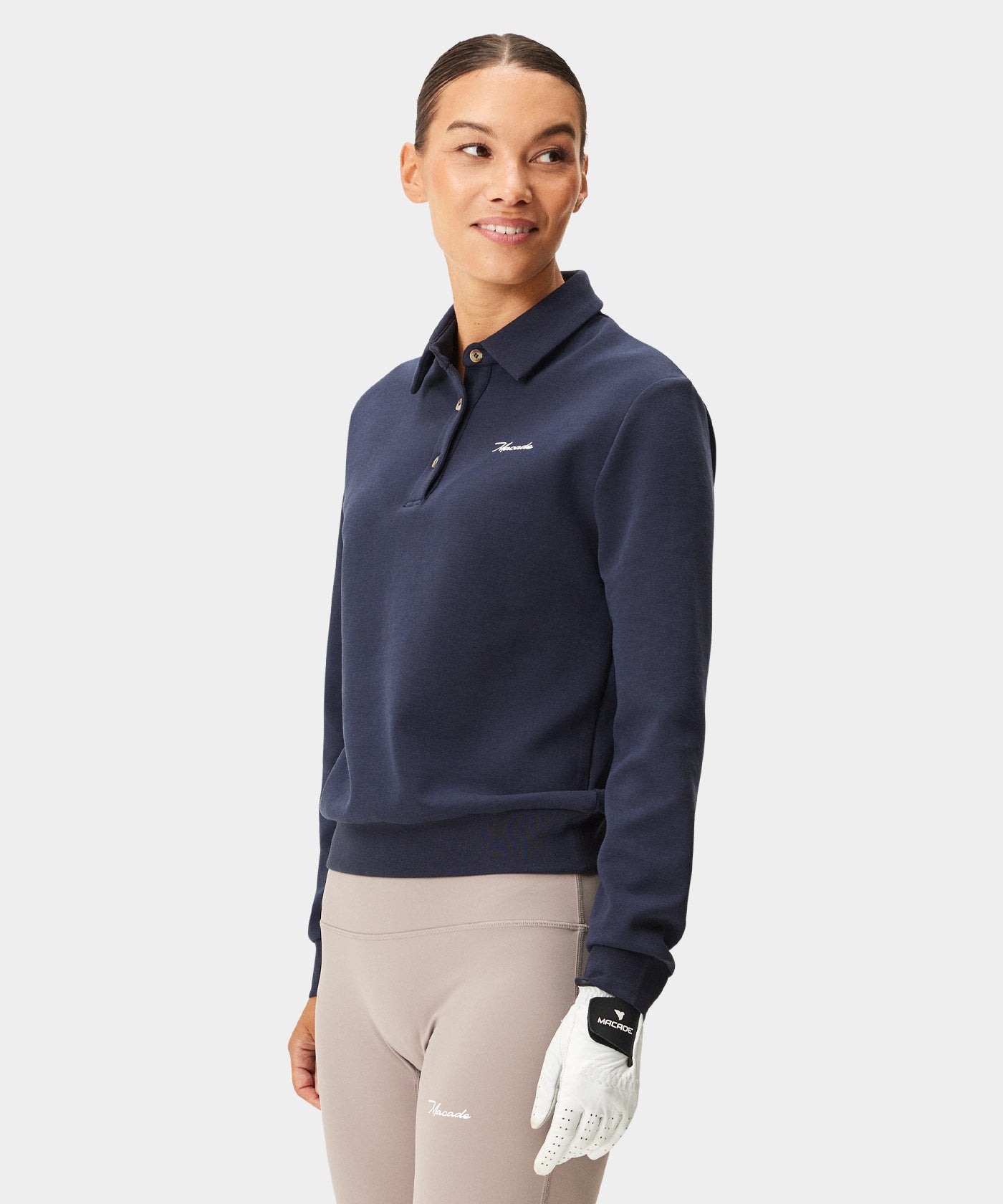 Sammie Navy Longsleeve Polo Macade Golf