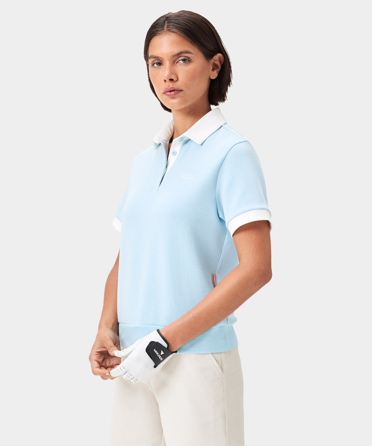 Light Blue Tech Range Polo Shirt Macade Golf