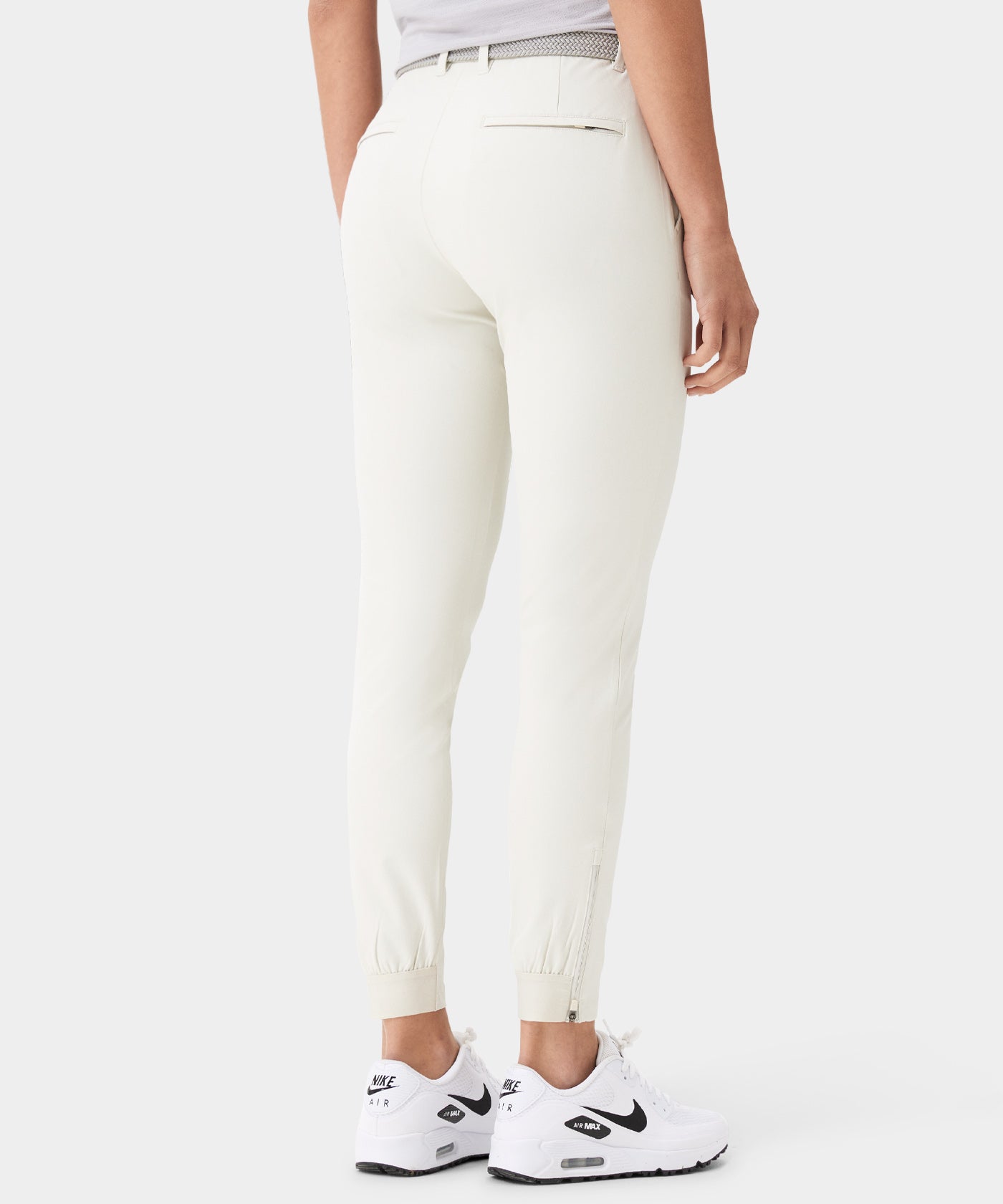 Bone White Four-Way Stretch Jogger