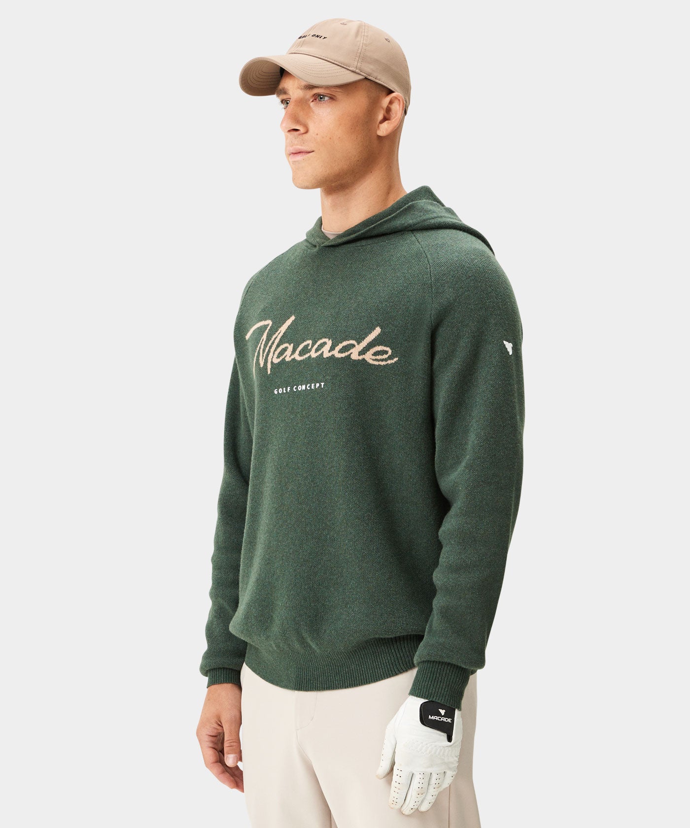 Green Signature Knit Hoodie