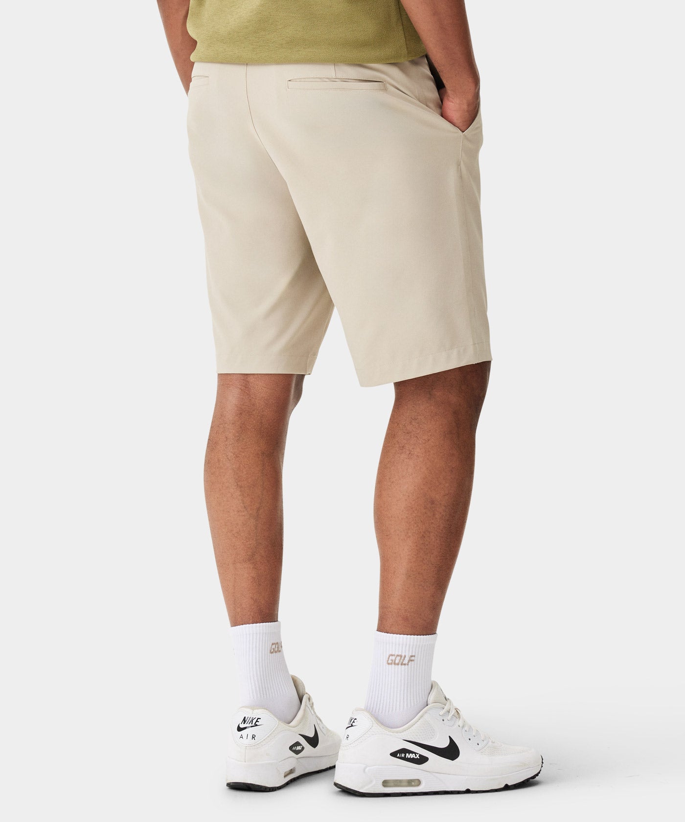 Tan Four-Way Stretch Shorts