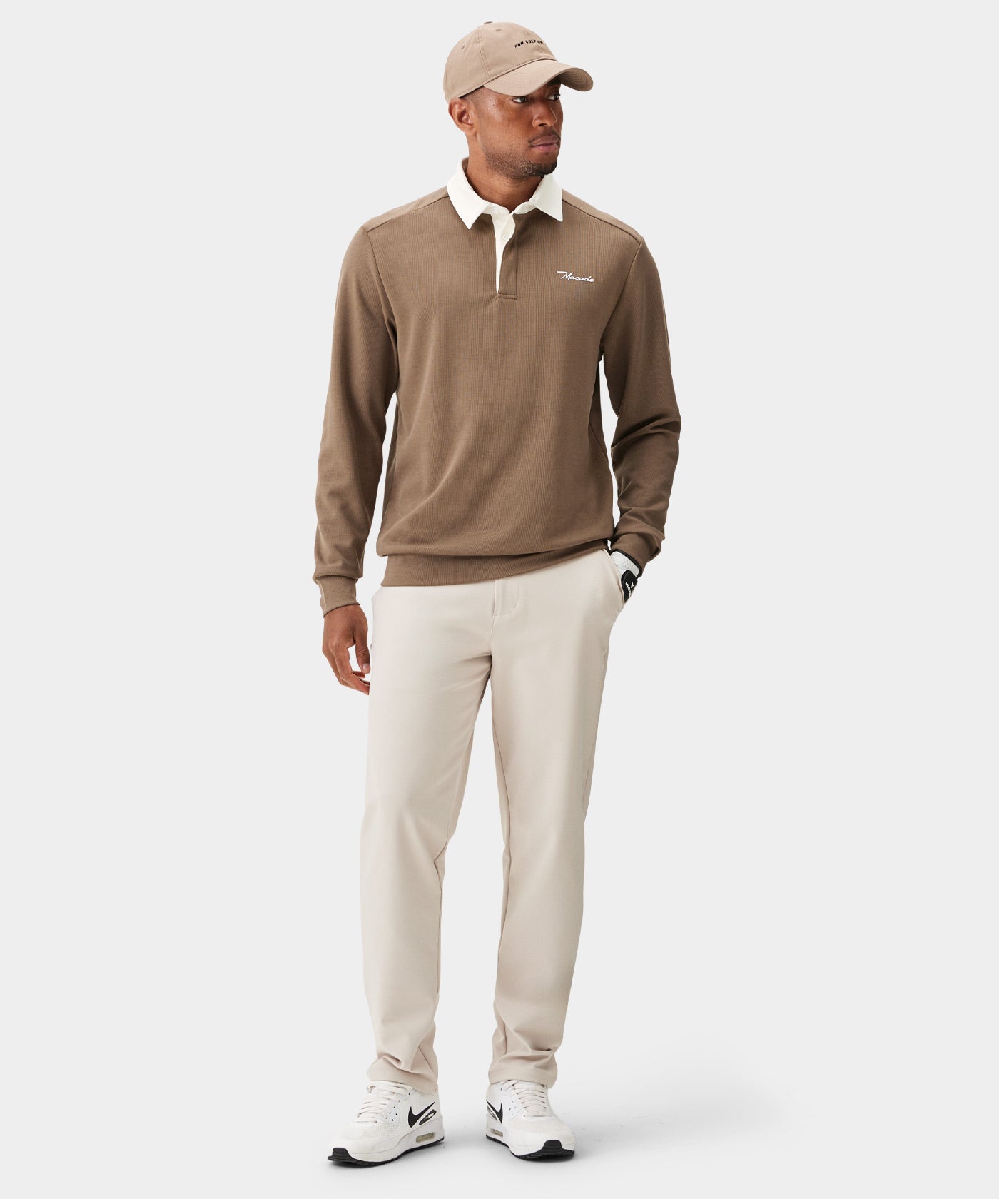 Blades Polo Sweatshirt - Sepia
