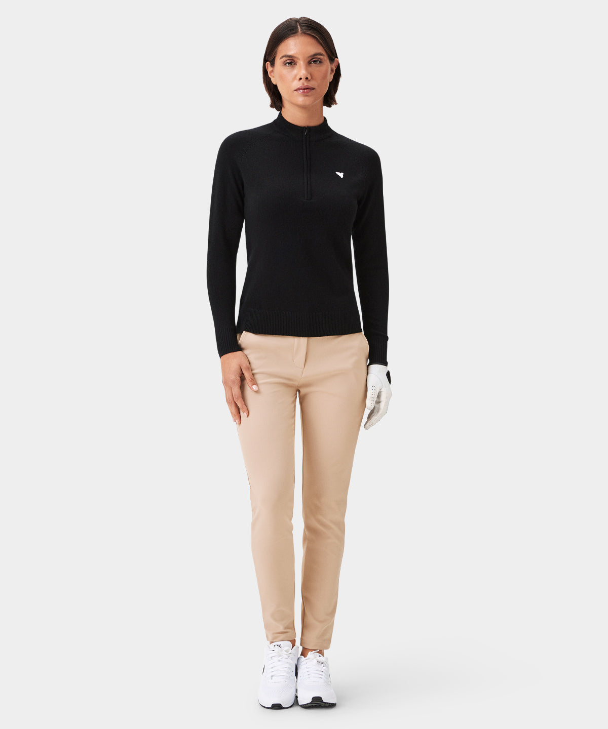 Bridge Merino Quarter Zip - Black