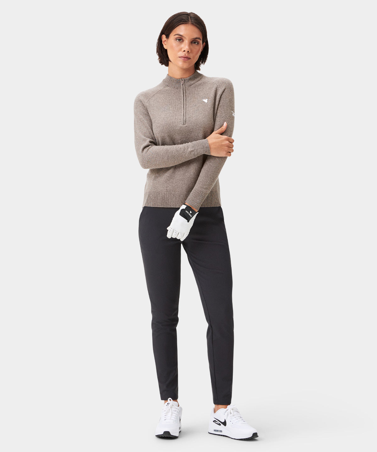 Bridge Merino Quarter Zip - Brown