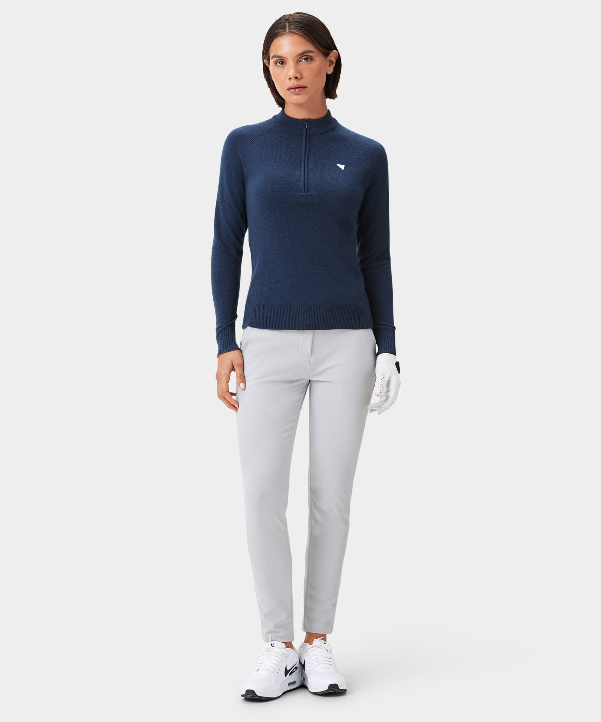 Bridge Merino Quarter Zip - Dark Blue