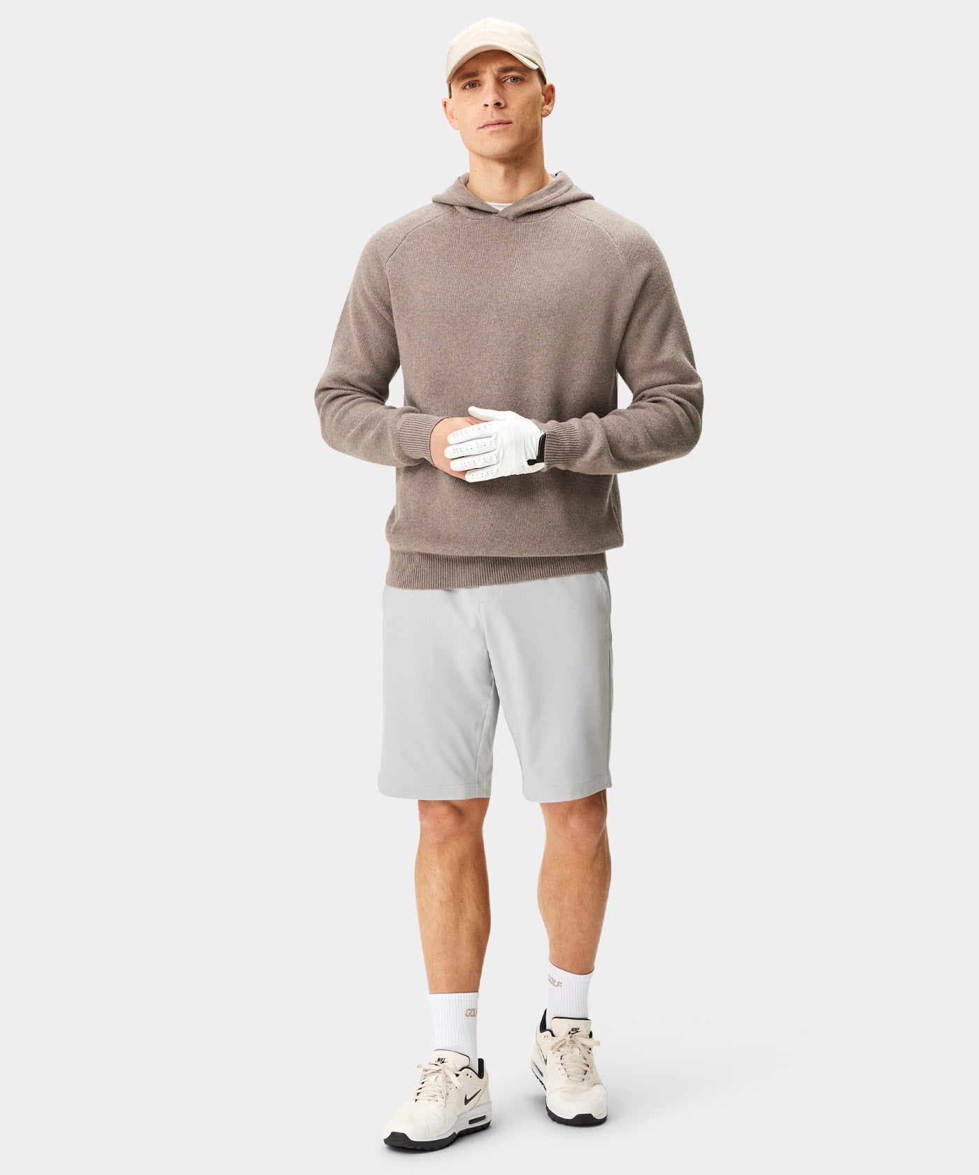 Brown Tech Knit Hoodie Macade Golf