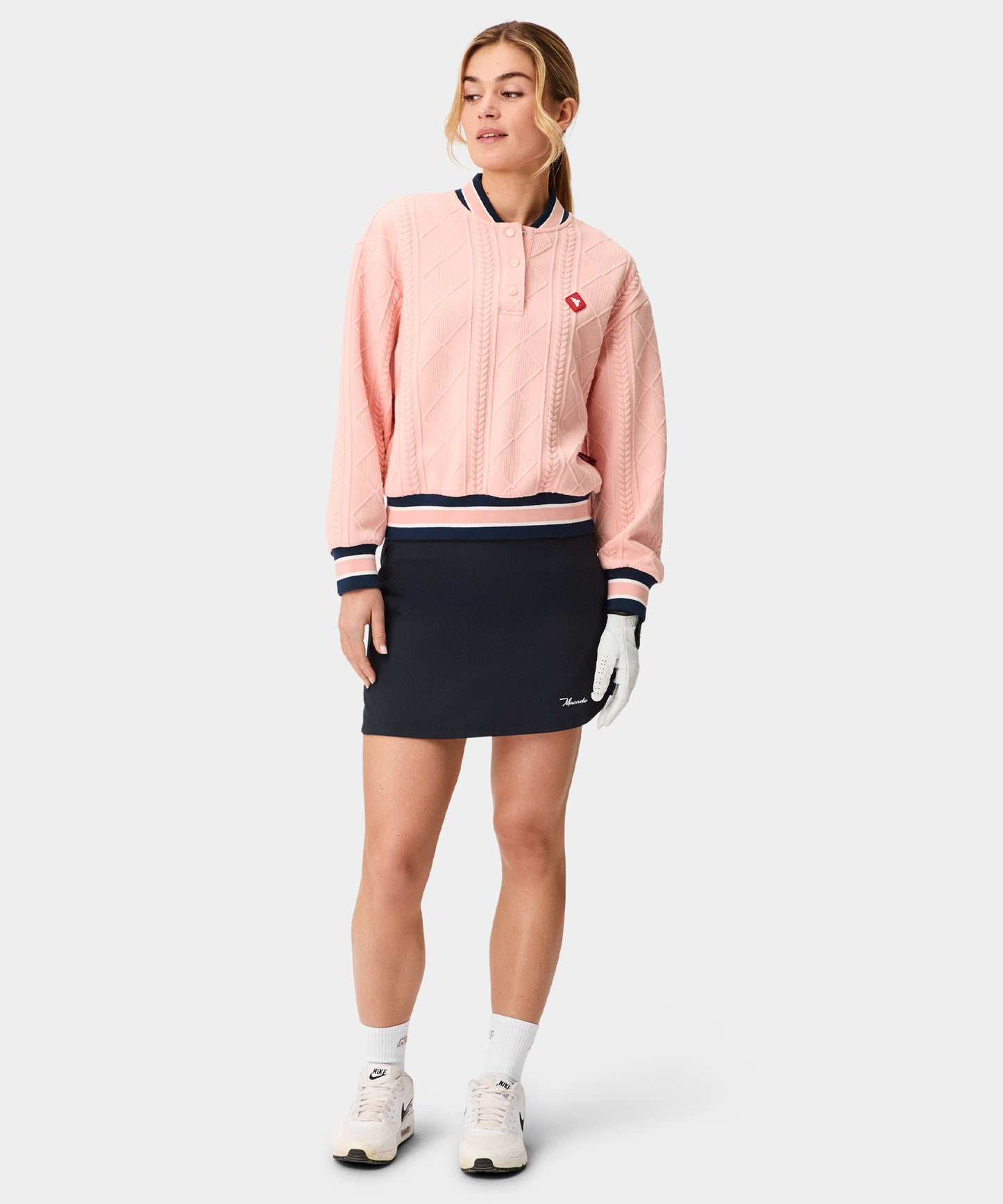 TR Bomber Pullover - Coral