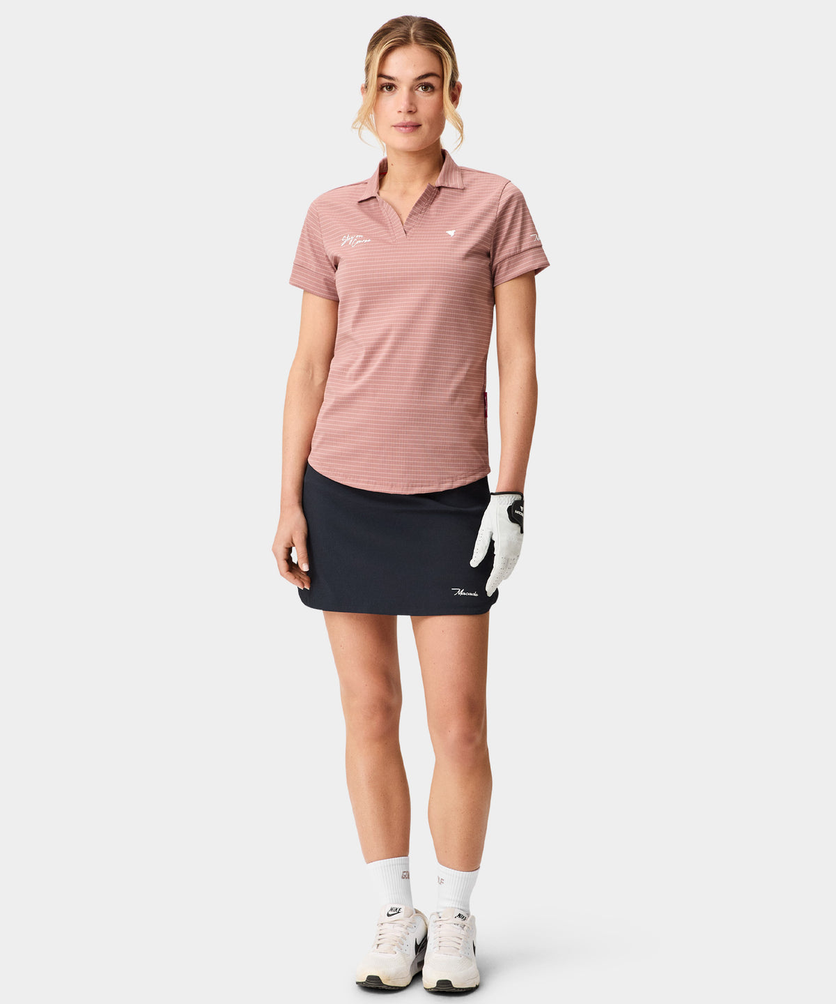 Striped Performance Shirt - Dusty Rose