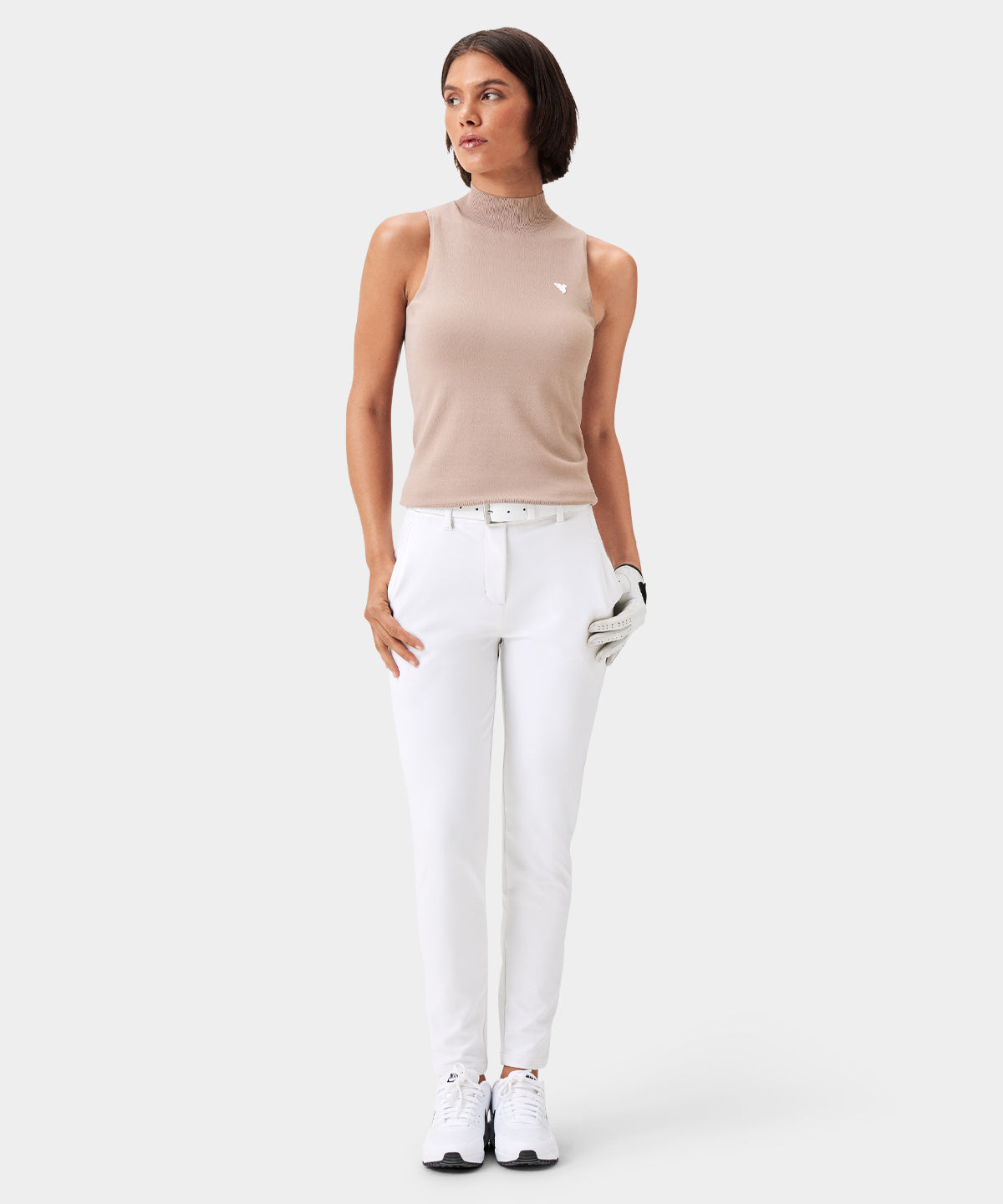 Kayla Air Sleeveless Top - Tan