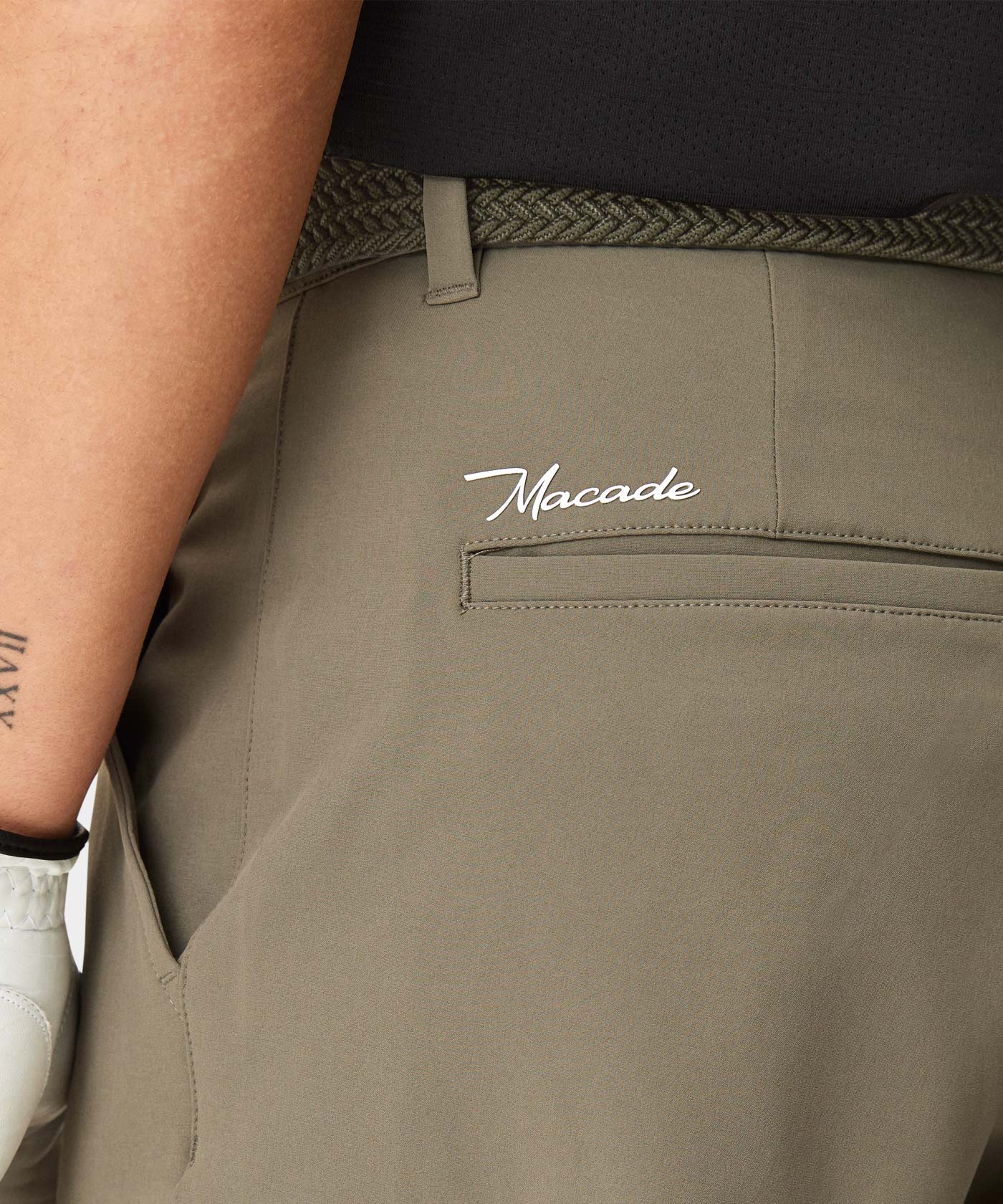Olive Green Four-Way Stretch Jogger Macade Golf