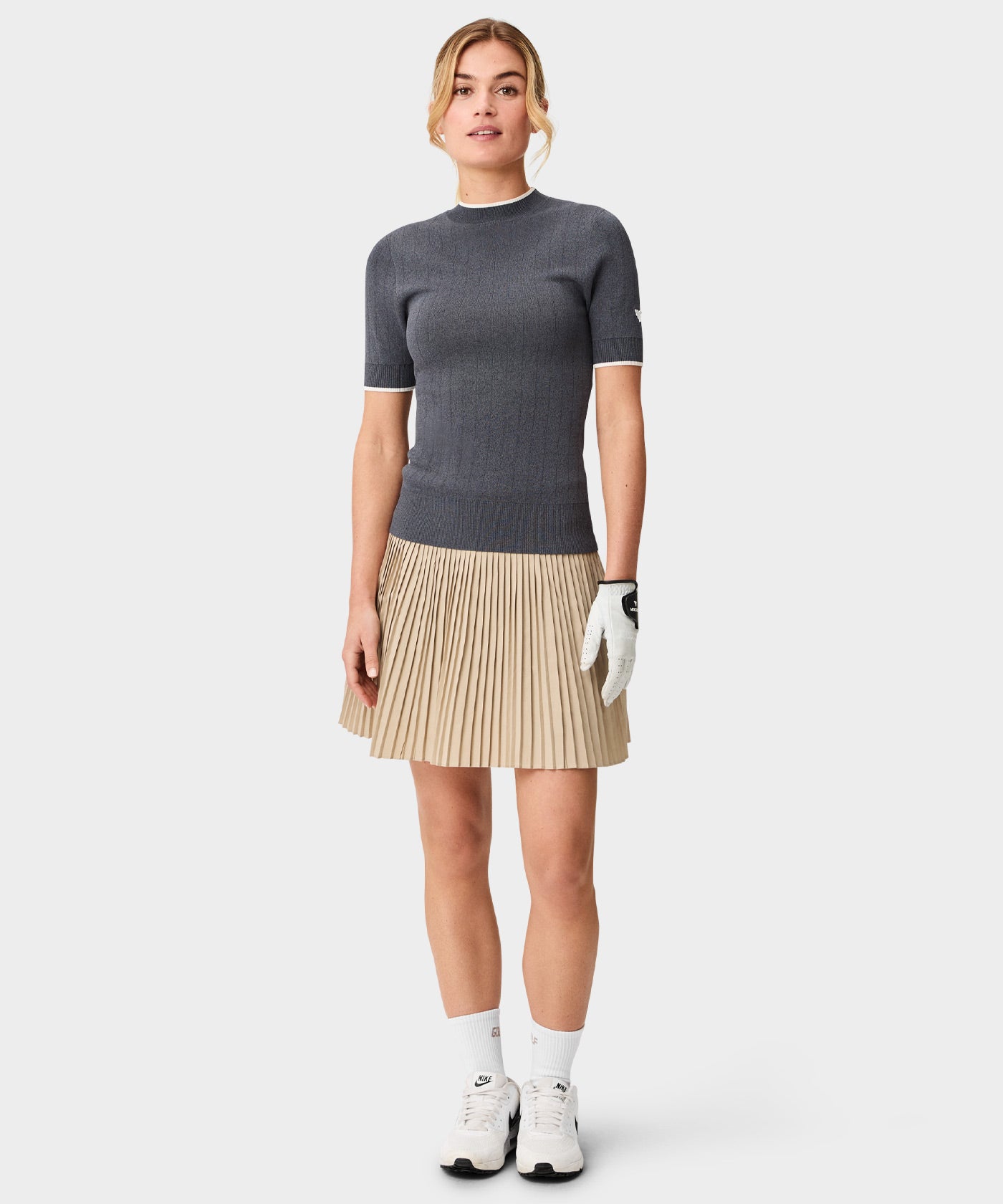 Sia Pleated TX Skort - Taupe