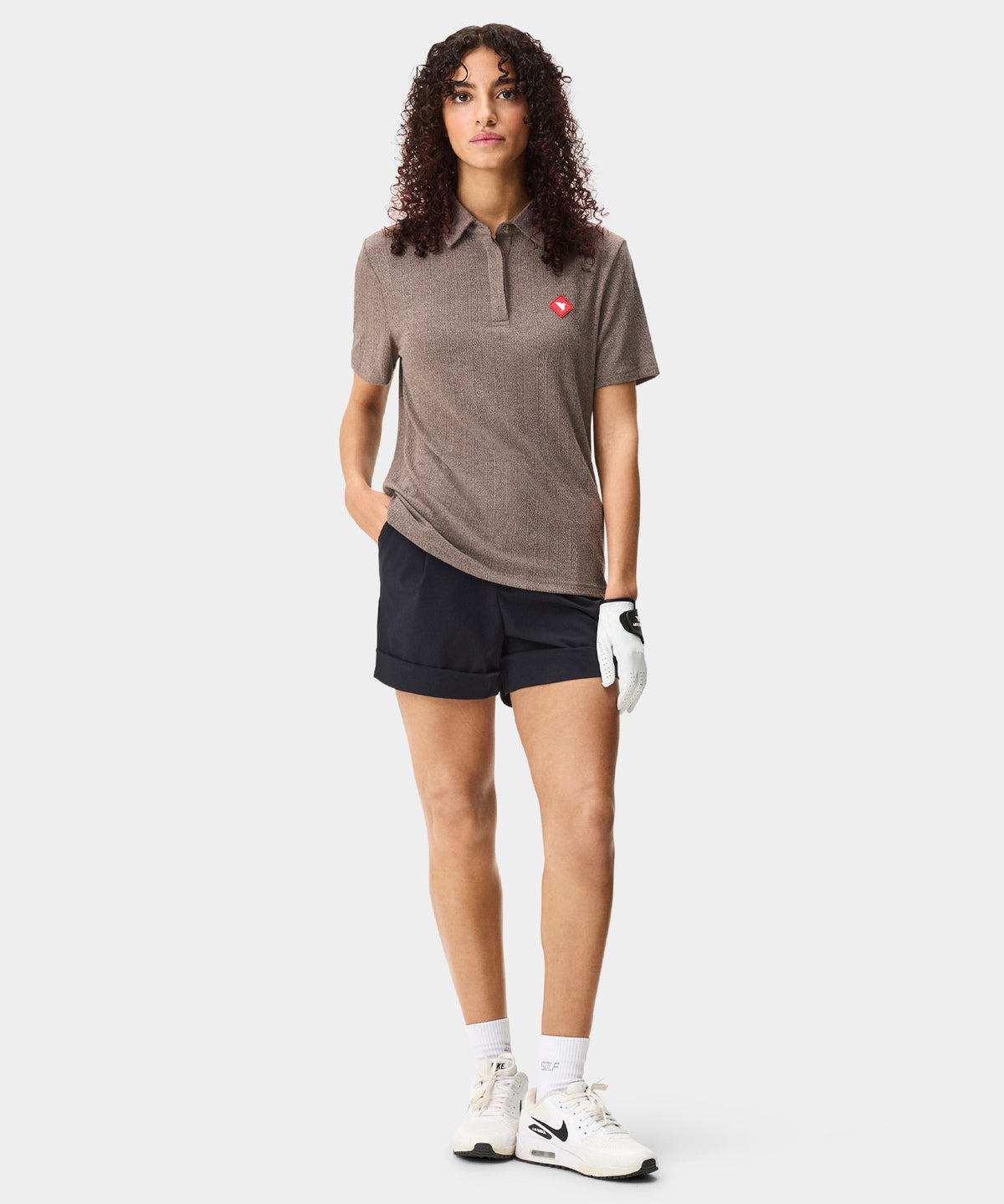 Crossover Patch Shirt - Taupe
