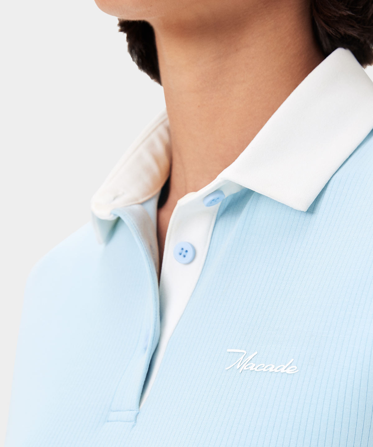 Light Blue Tech Range Polo Shirt Macade Golf