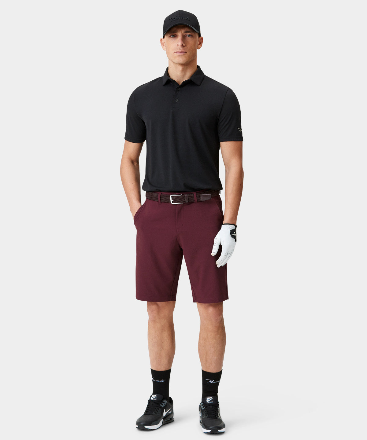 Wine Four-Way Stretch Shorts Macade Golf
