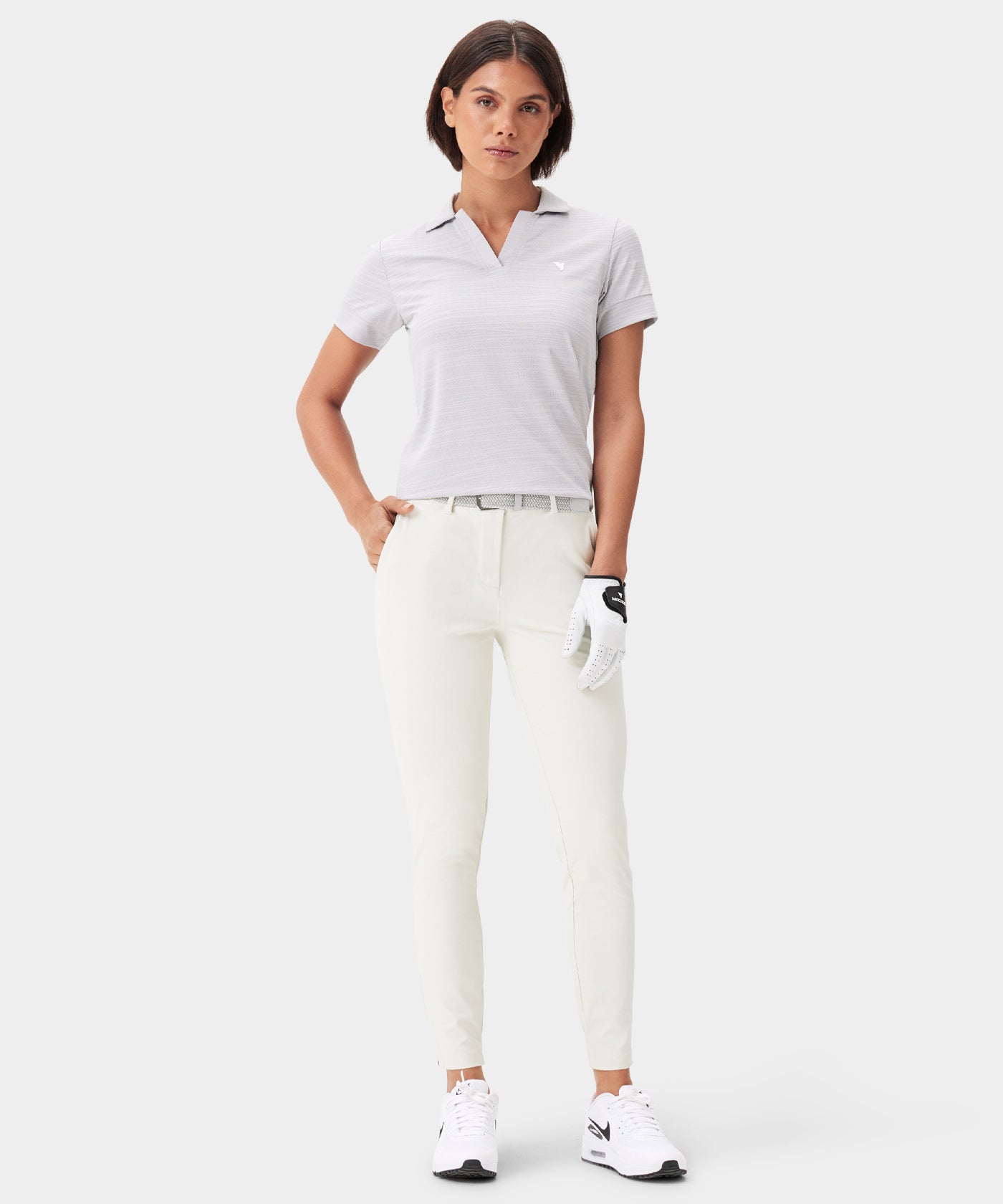 Bone White Four-Way Stretch Jogger
