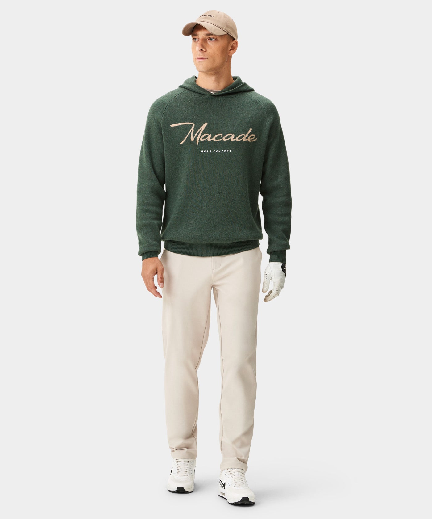 Green Signature Knit Hoodie