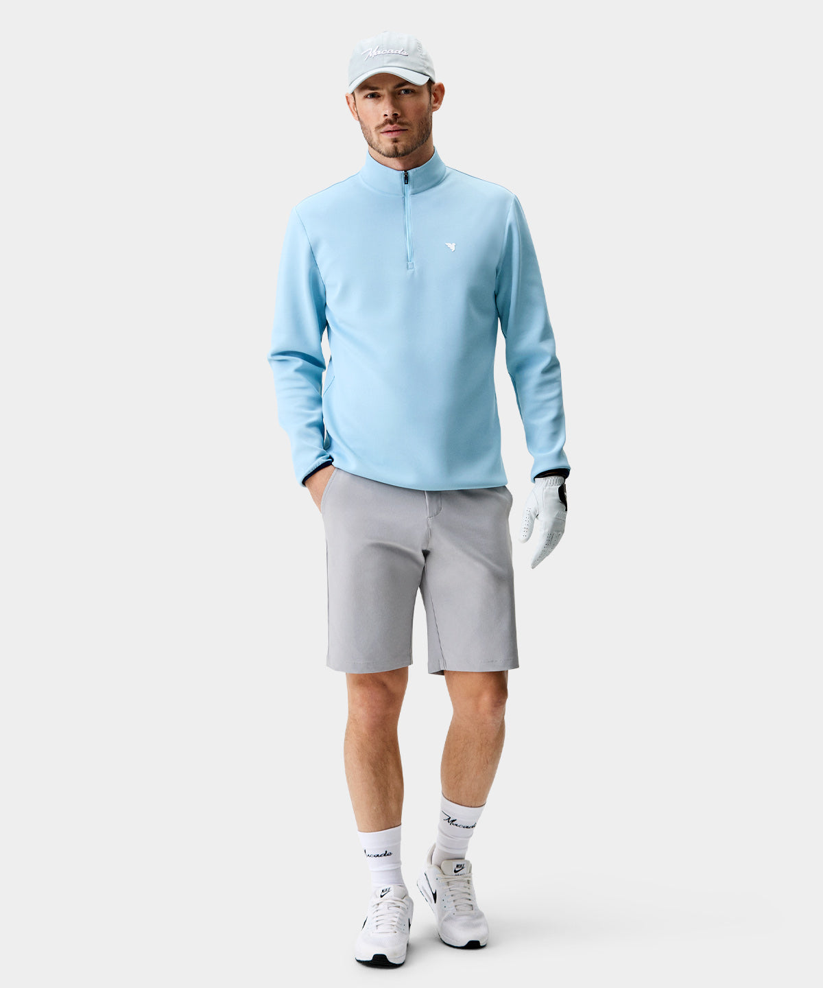 Therma Quarter Zip - Light Blue