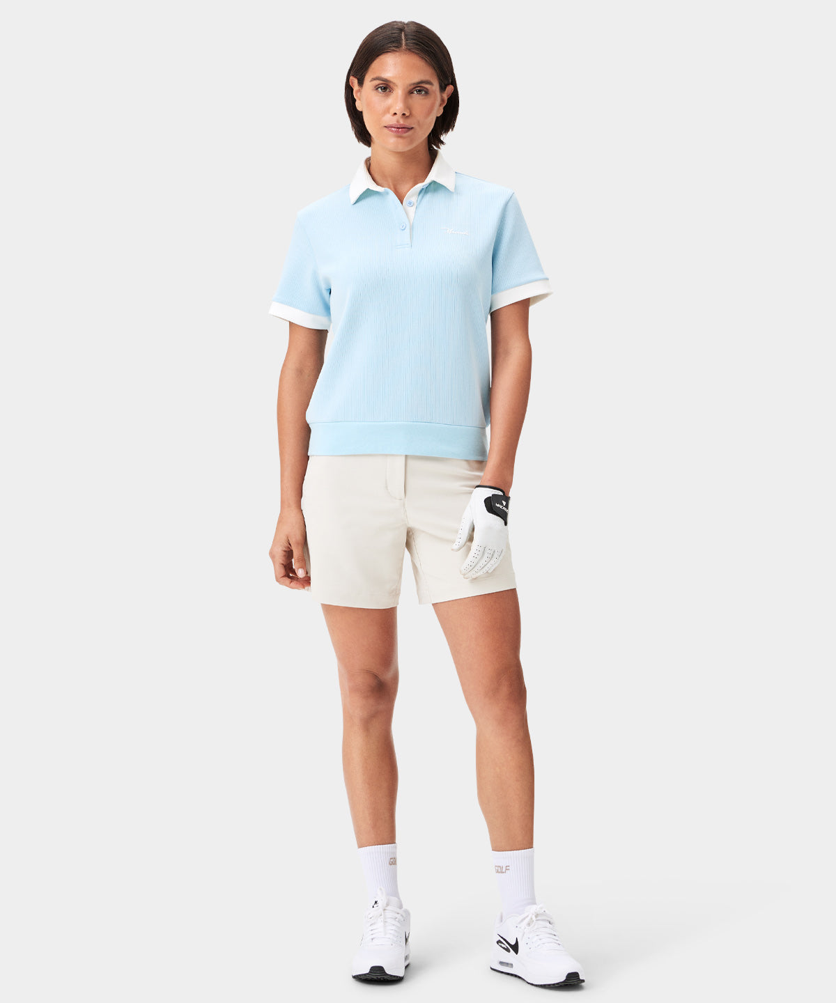 Light Blue Tech Range Polo Shirt Macade Golf