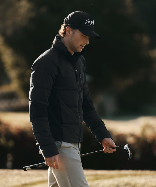 Black Padded Core Tech Jacket