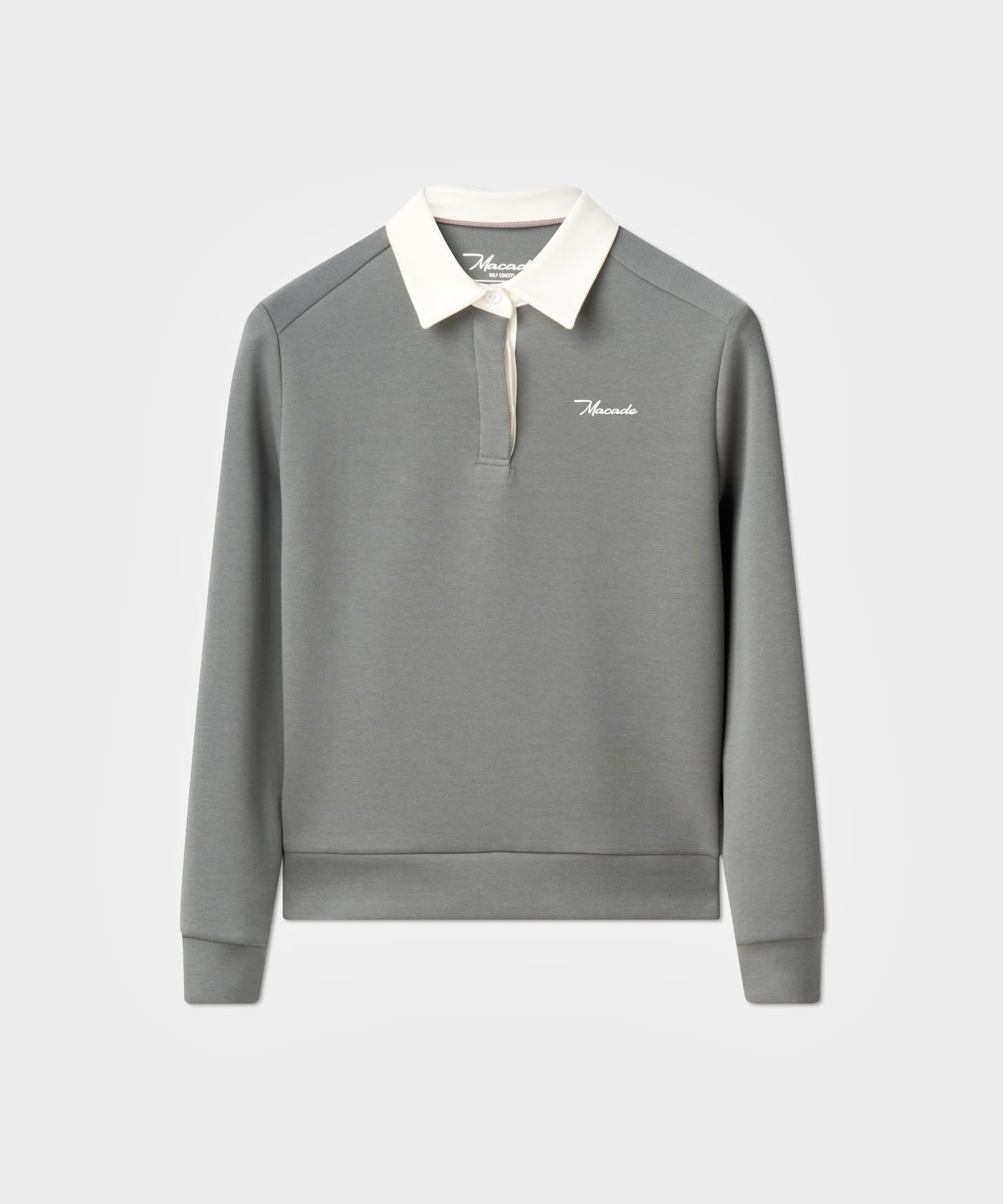 Rae Teal Gray Polo Sweatshirt