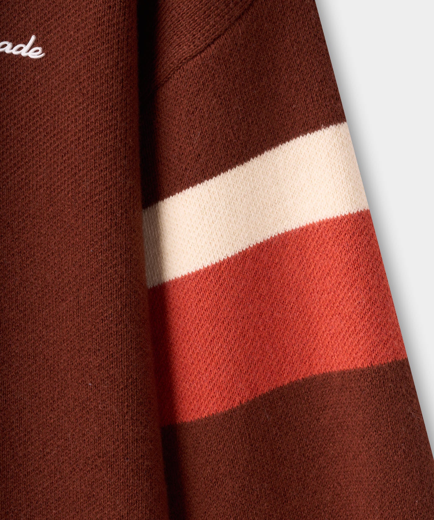 Rust Lite Knit Polo Sweater