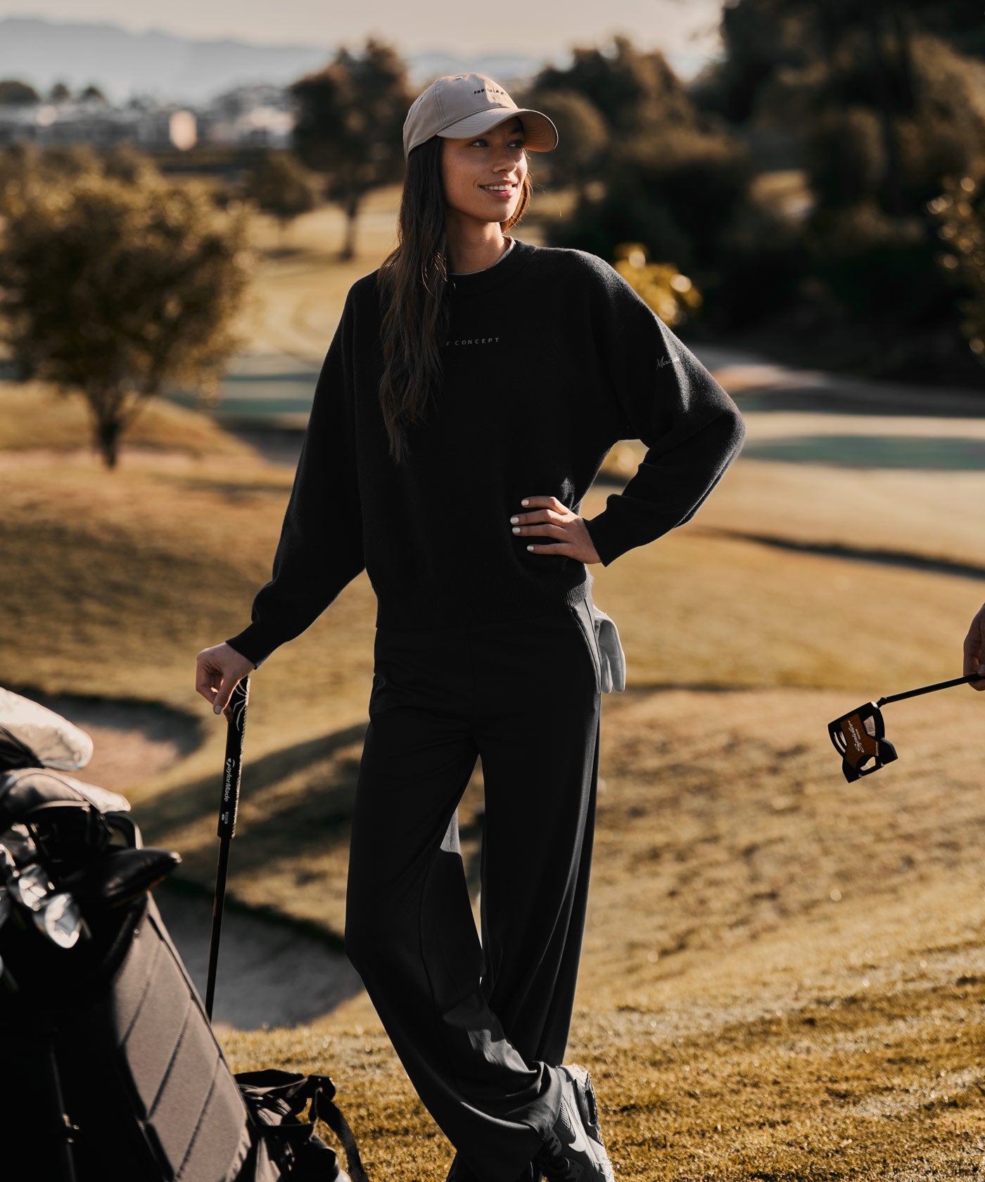 Black Knit Intarsia Sweater