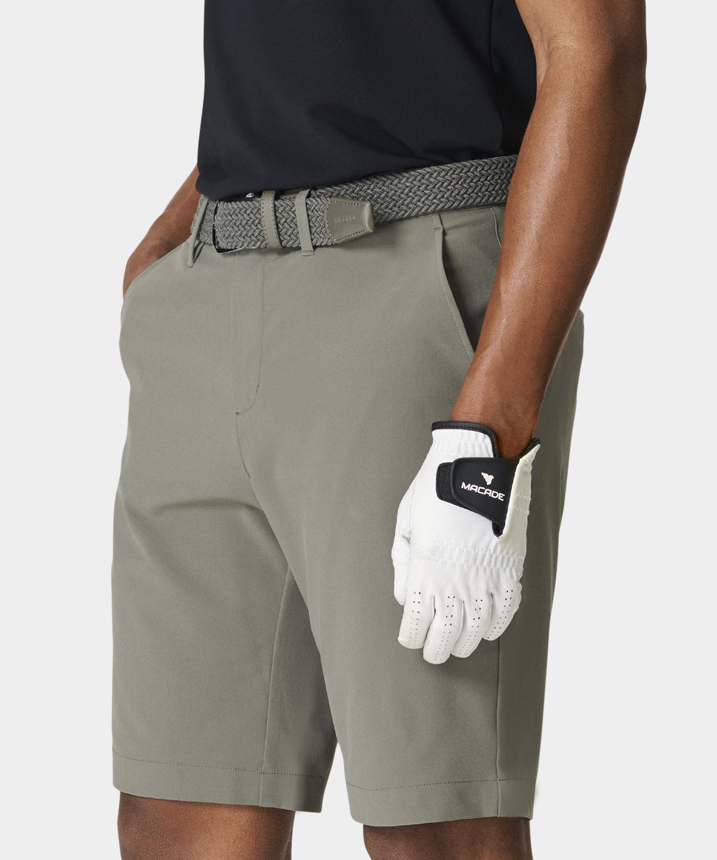 Men's Elastic Jade Green Belt Macade Golf