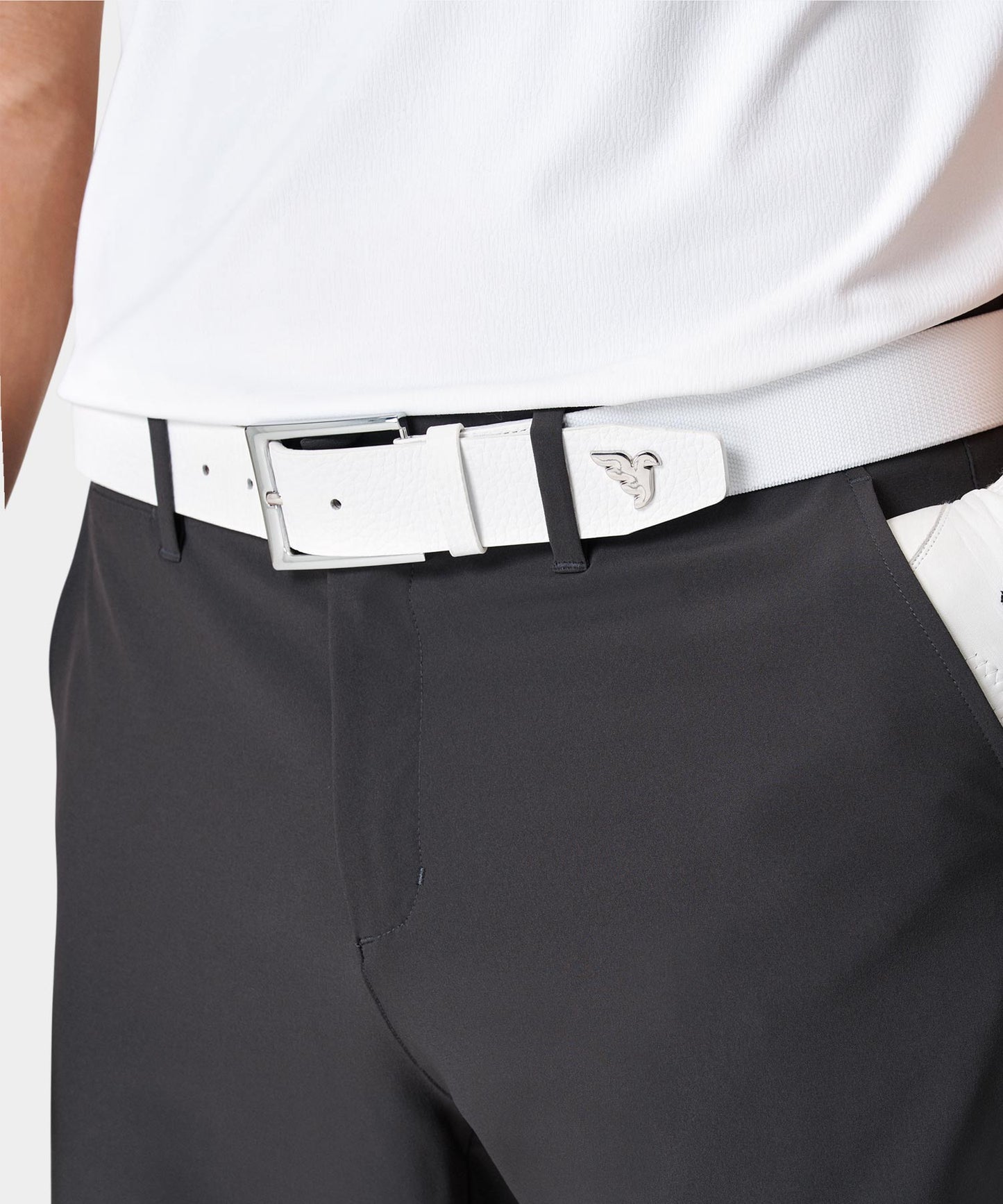 Men's White Tour Belt Macade Golf