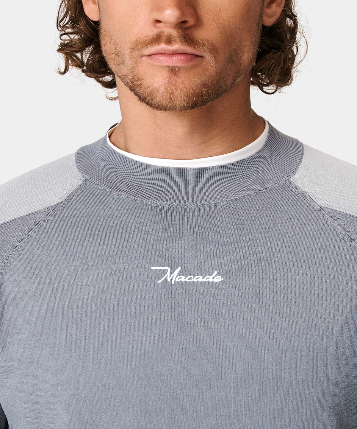 Grey TX Air Mock Neck Macade Golf