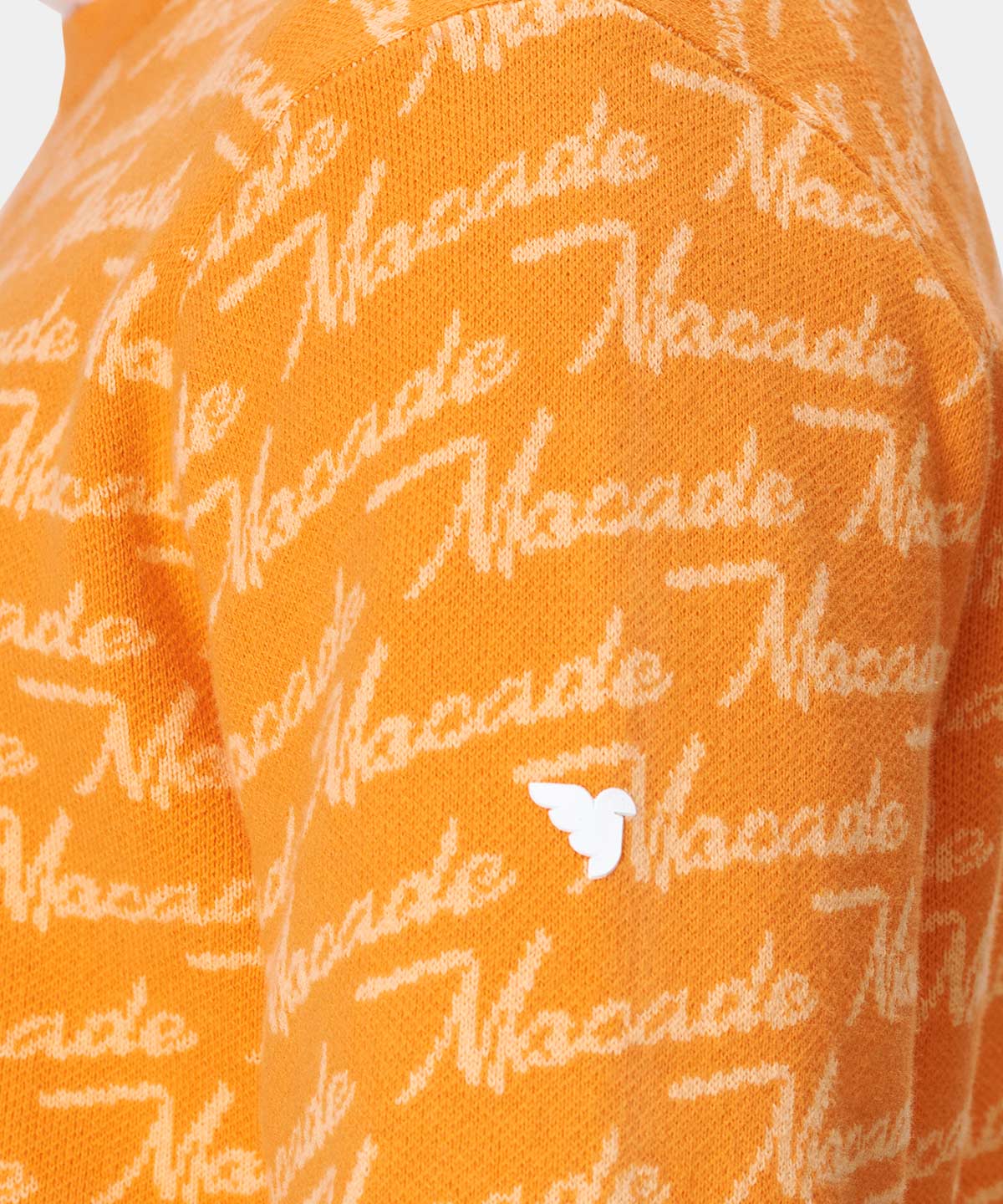 Orange Intarsia Oversized Crewneck Macade Golf