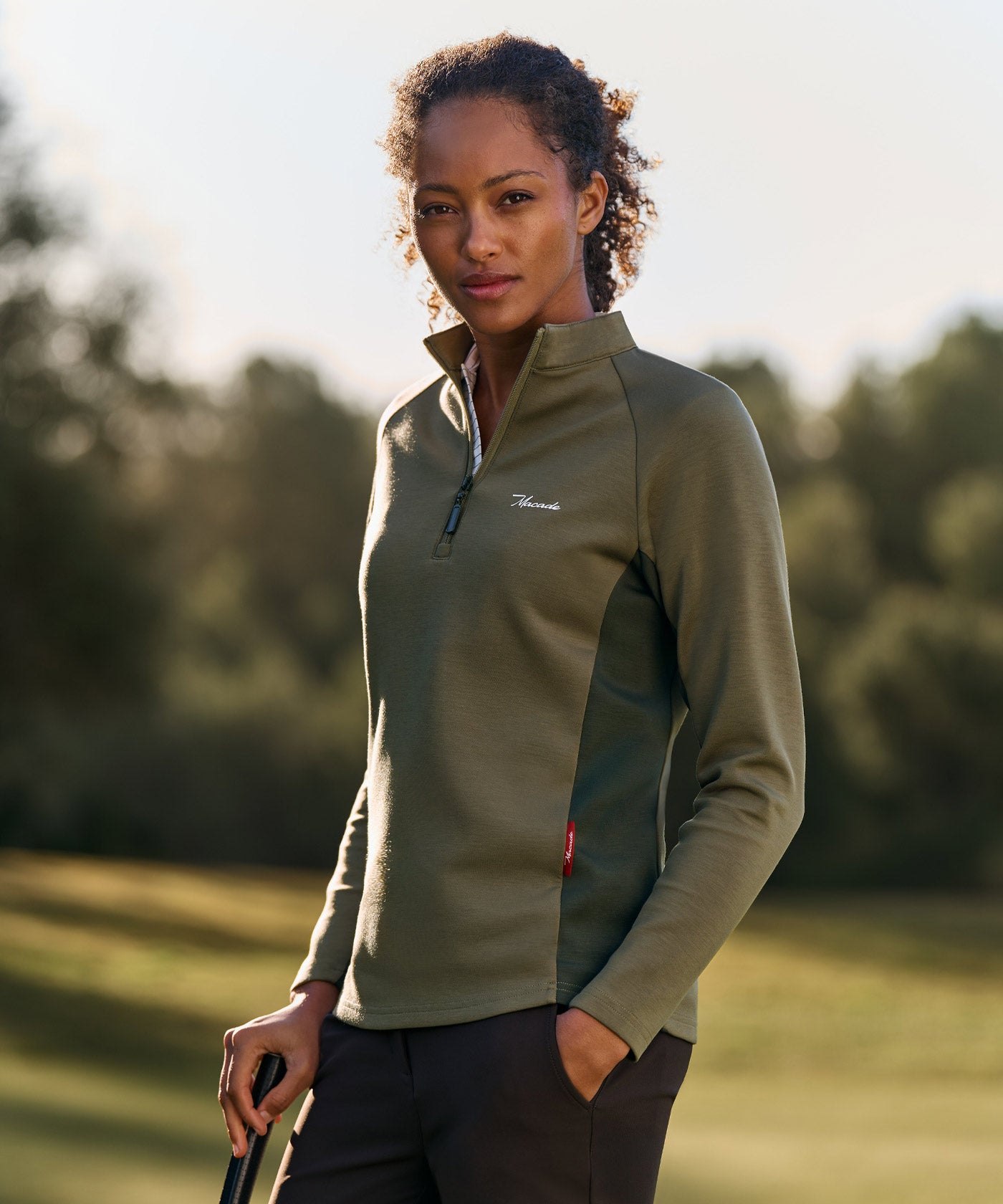 TX Course Quarter Zip - Sage