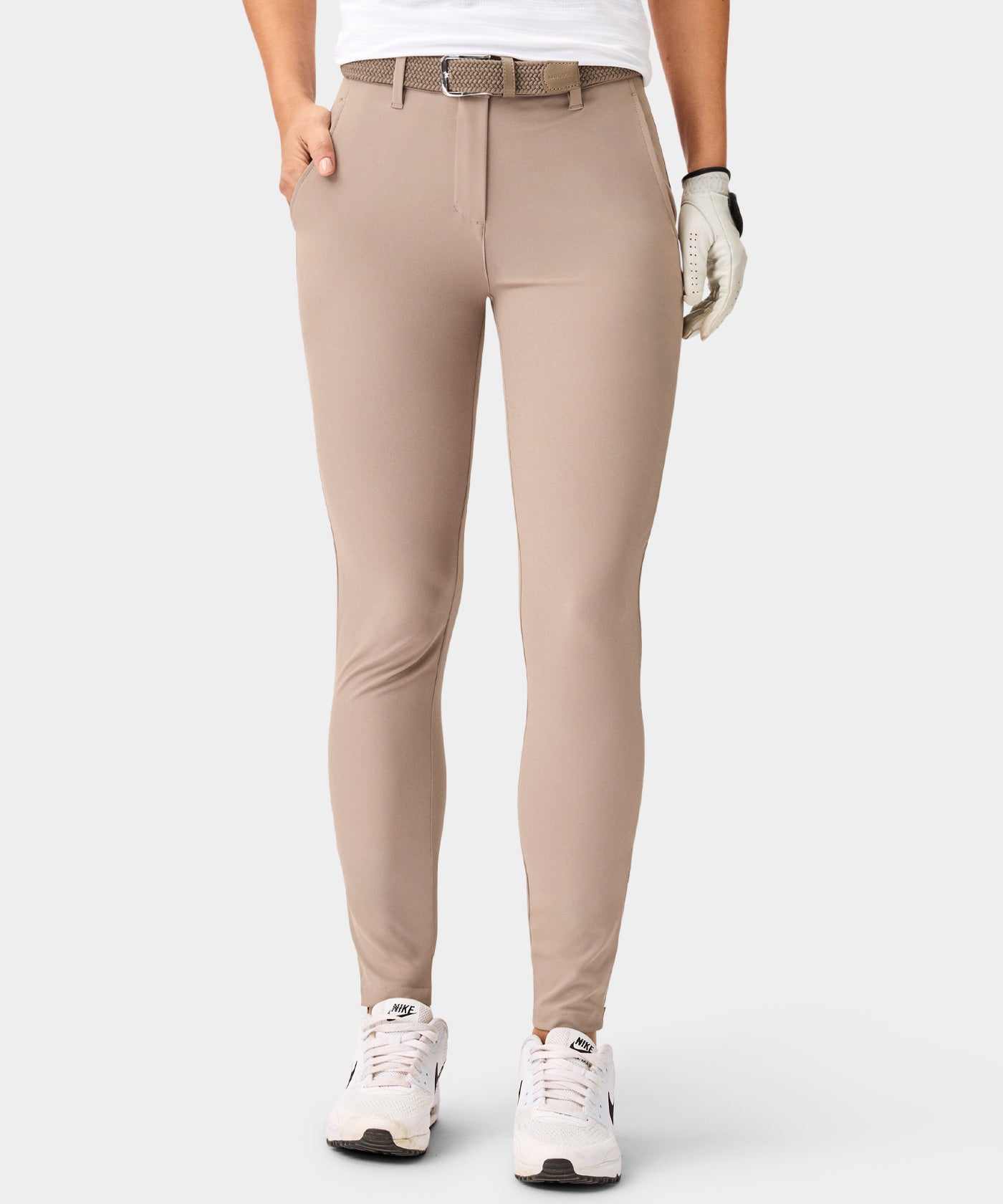 Ash Brown Four-Way Stretch Jogger