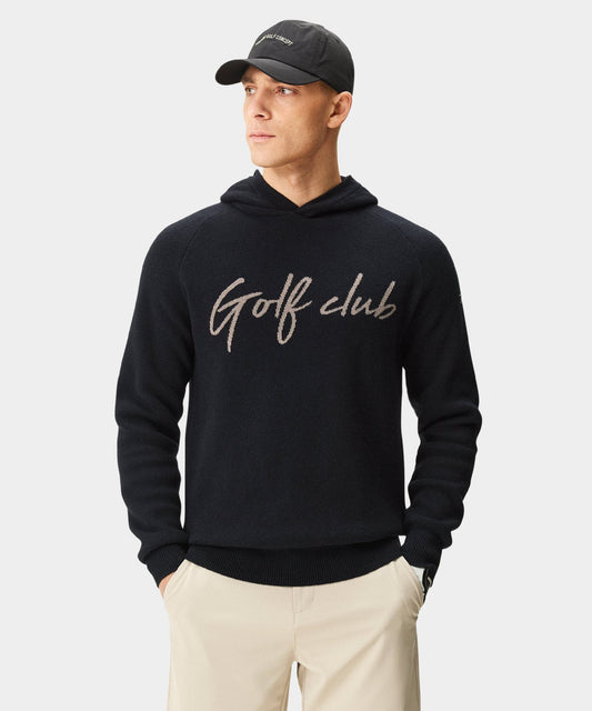 Black Club Knit Hoodie Macade Golf