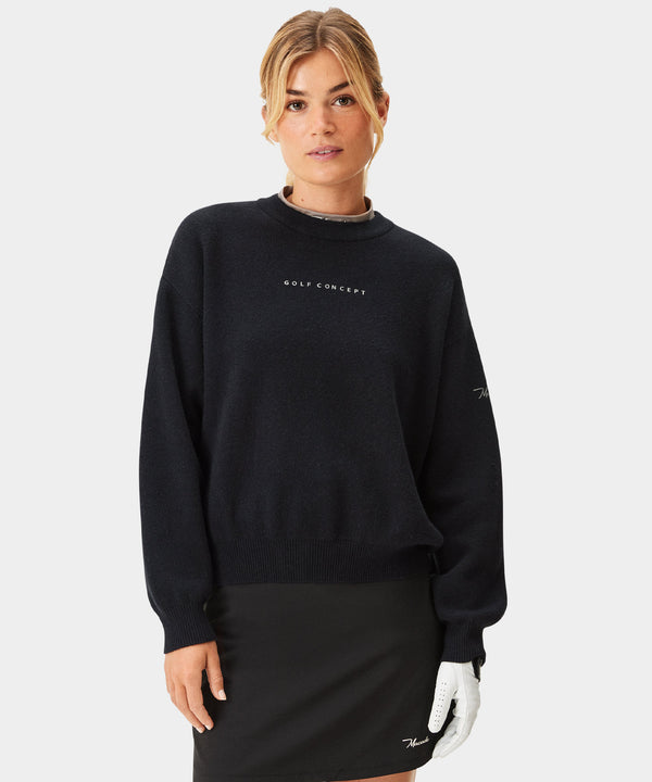 Knit Intarsia Sweater - Black
