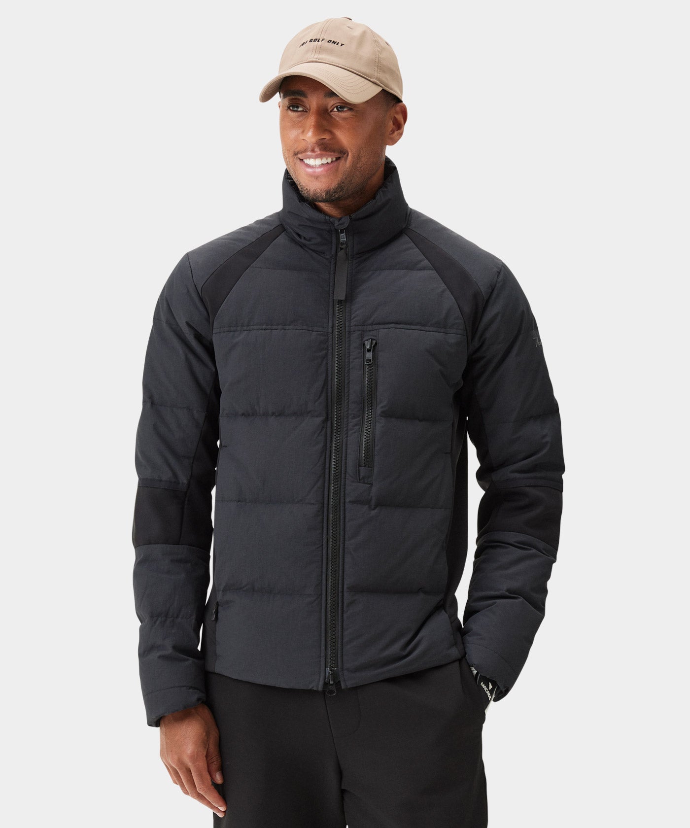 Black Padded Core Tech Jacket