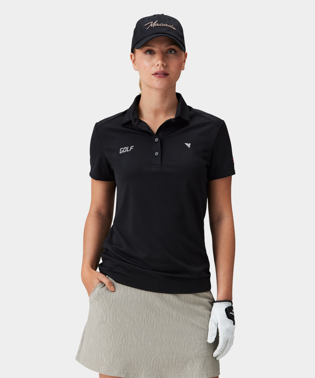 Gaia Black Performance Shirt Macade Golf