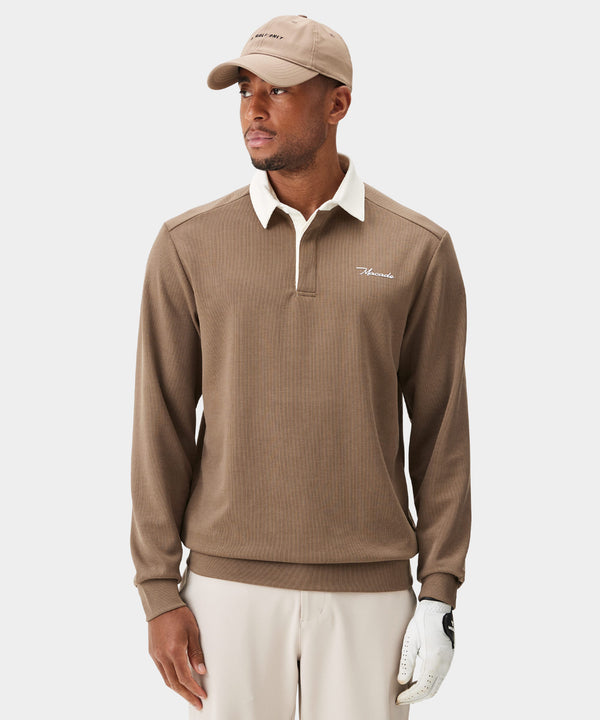 Blades Polo Sweatshirt - Sepia