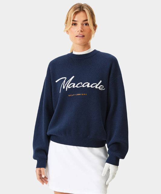 Blue Signature Knit Sweater
