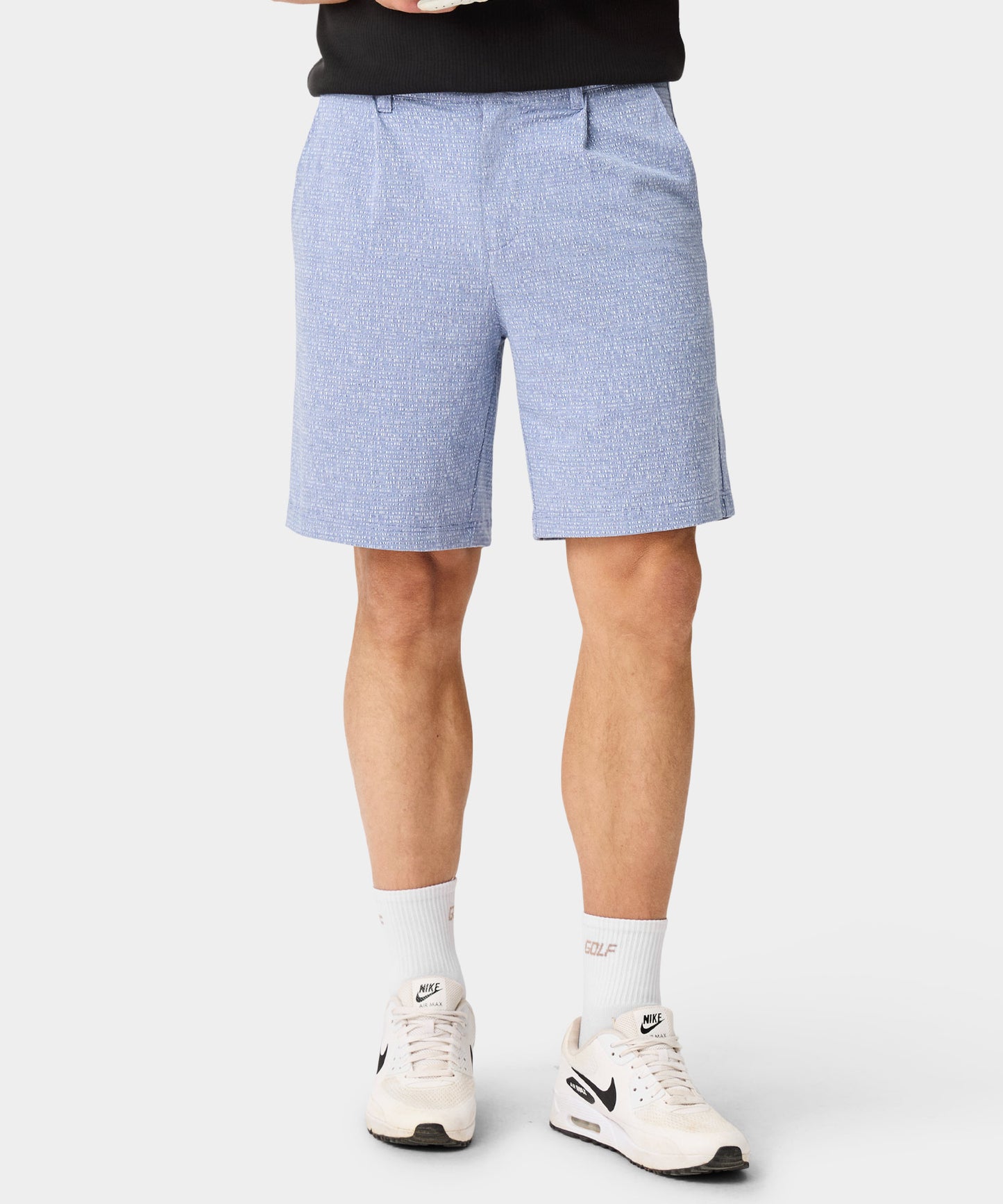Ridgeweave Pleated Shorts - Blue