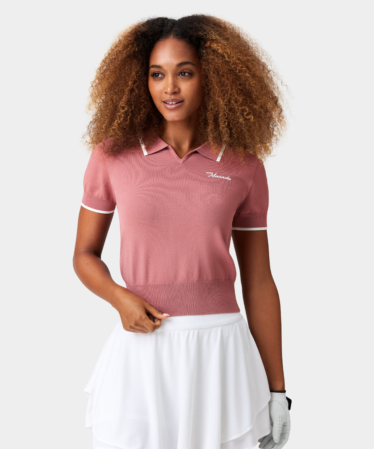 Blush Range Knit Polo – Macade Golf