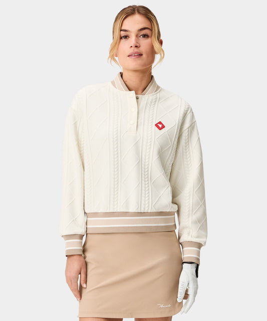 TR Bomber Pullover - Bone