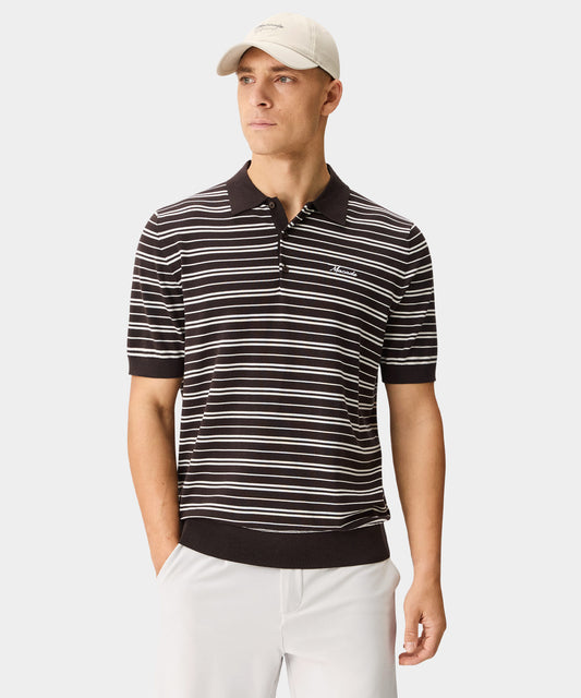 Dunes Striped Knit Shirt - Brown