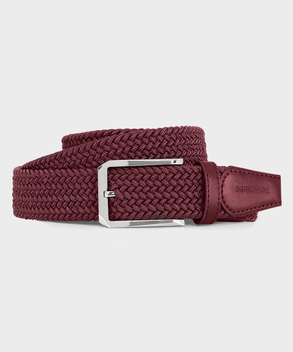 Men's Elastic Belt - Burgundy