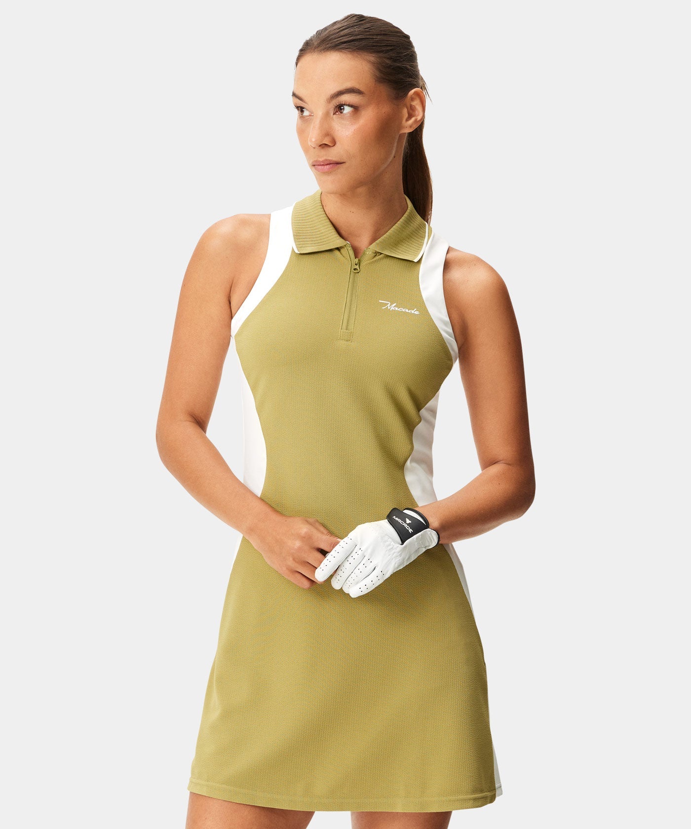 Cora Sheen Green TX Dress Macade Golf